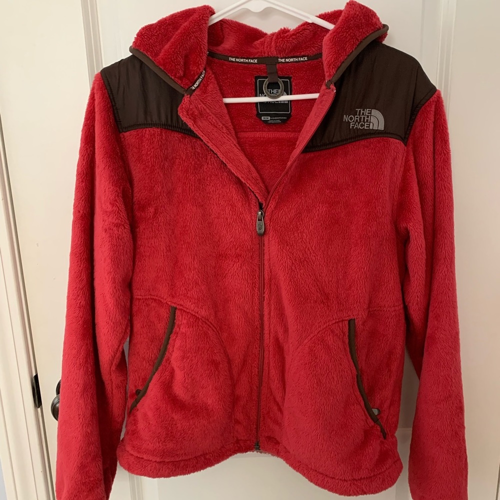 North Face hooded fuzzy fleece